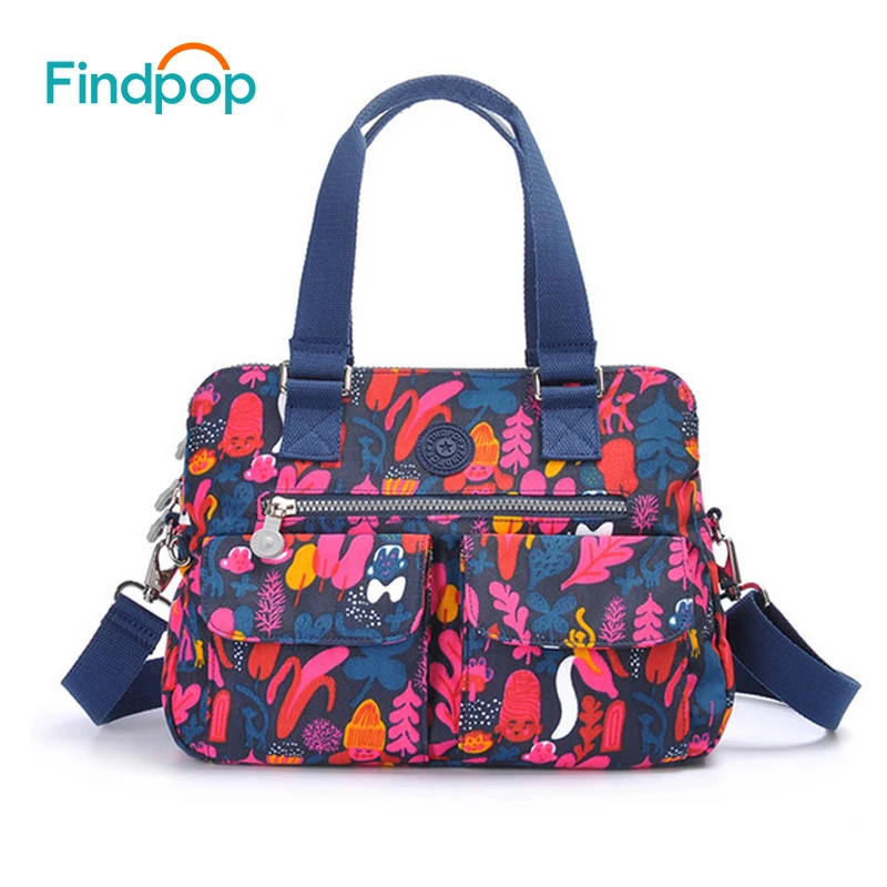 Findpop сумки с цветочным принтом женские вместительные повседневные через плечо