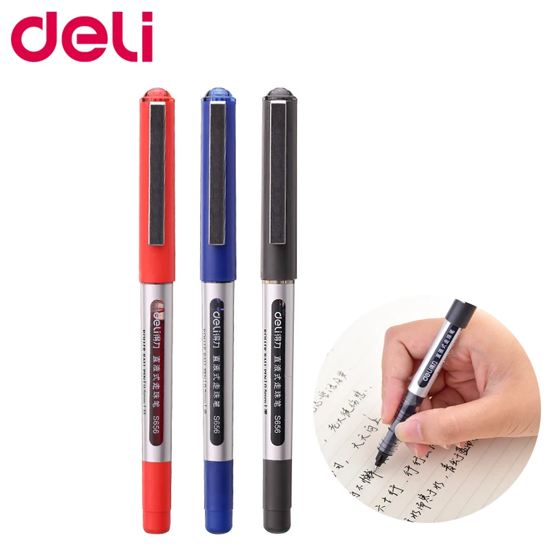 Deli высококачественные гелевые ручки для письма, школы, офиса, канцелярских принадлежностей, чернила, видимые 0,5 мм, бизнес-ручки