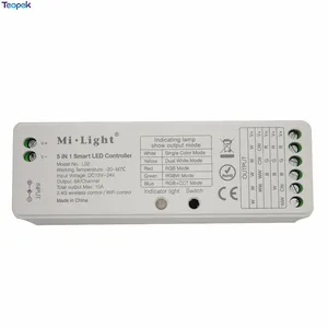 Светодиодный пульт управления Mi. Светильник LS2, беспроводной пульт управления 5 в 1, DC12V-24V а для одноцветной светодиодной ленты, CCT, RGB,RGBW,RGB + CCT