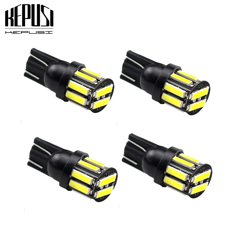 

4X T10 W5W Car LED 194 168 Wedge Replacement Reverse Instrument Panel Lamp Clearance Lights 7020 SMD White Blue Bulbs