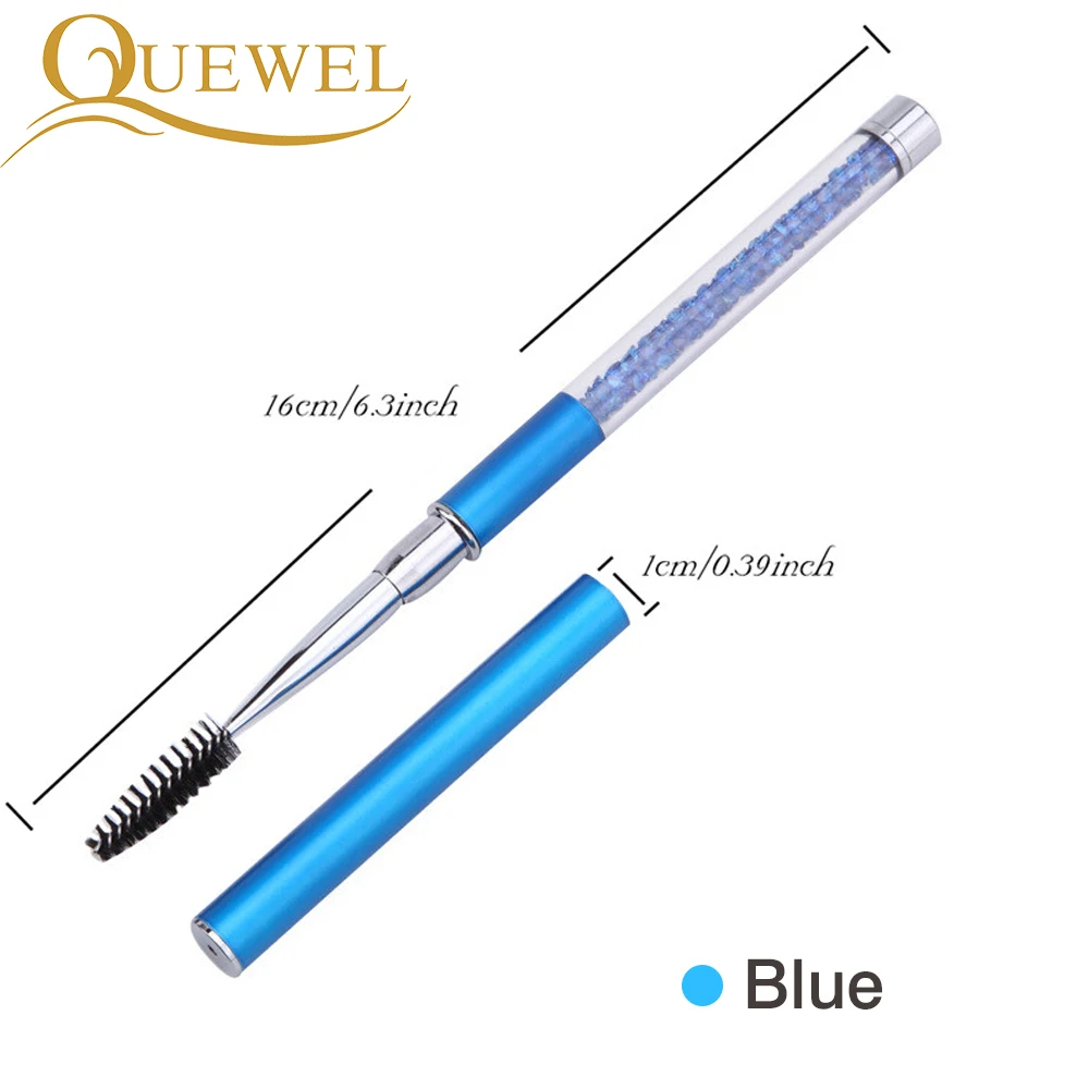 Blue 1 Set Наращивание ресниц кисточка с кристаллами ресницы кисти для макияжа глаз Eyebow ресницы красота кисточки со стразами палочки Аппликатор инструмент для макияжа глаз - Цвет: Blue 1 Set