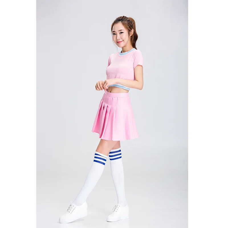 Привлекательный сексуальный Школьный костюм для чирлидинга девочек женский 2