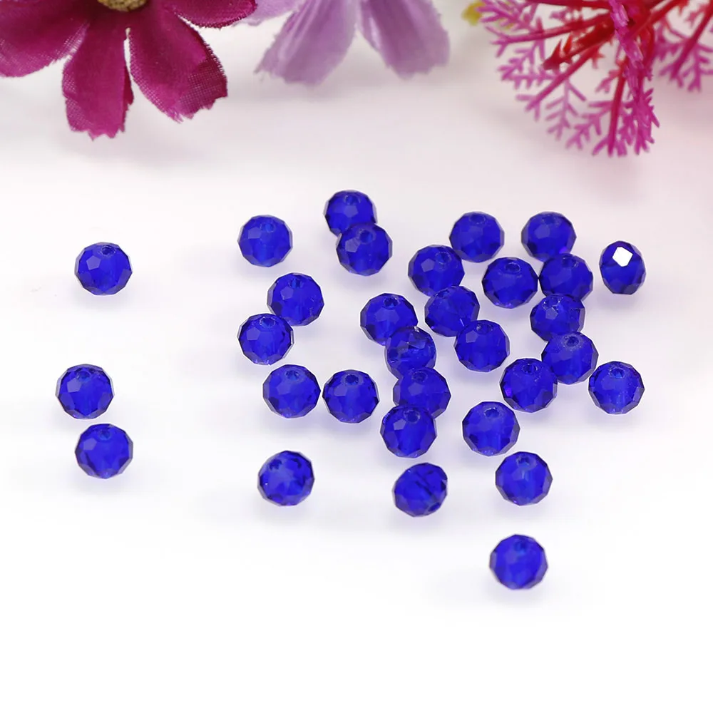 sapphire 6 мм около 96~ 100 шт хрустальные бусины 10 цветов стеклянные бусины для самостоятельного изготовления ювелирных изделий браслет ручной работы - Цвет: sapphire