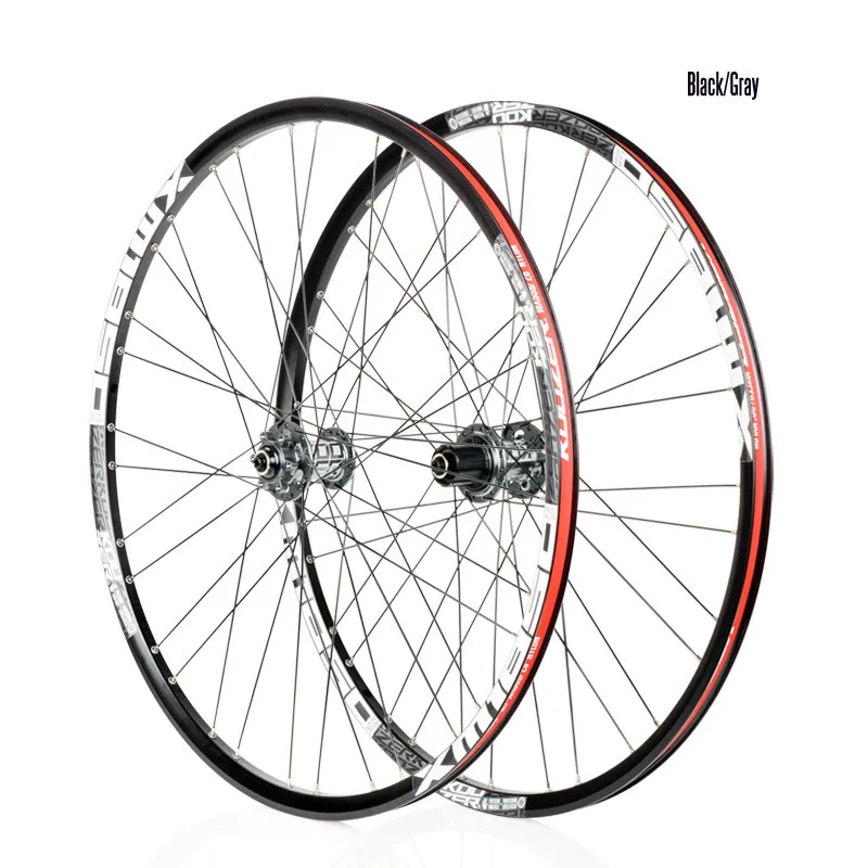 26inch black grey Koozer MTB комплект велосипедных колес для горного велосипеда 26/27. 5 дюймов Сверхлегкий 72 кольца быстроразъемный через ось 4 подшипника XD - Цвет: 26inch black grey