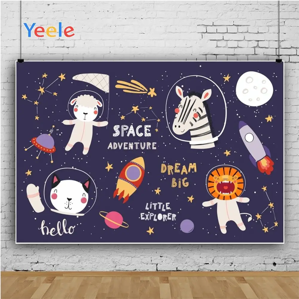 Фоны для фотосъемки на день рождения Yeele Space Satellite Animal Rocket Explorer|Фон фотосъёмки| |