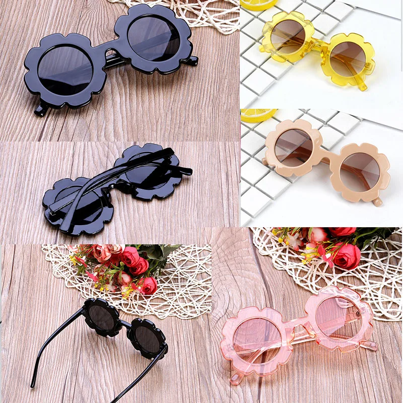 

Cute Summer Baby Kids Sunglasses Plastic Frame Flower Goggles Eyeglasses Toddler Children Beach Accessories Toddler