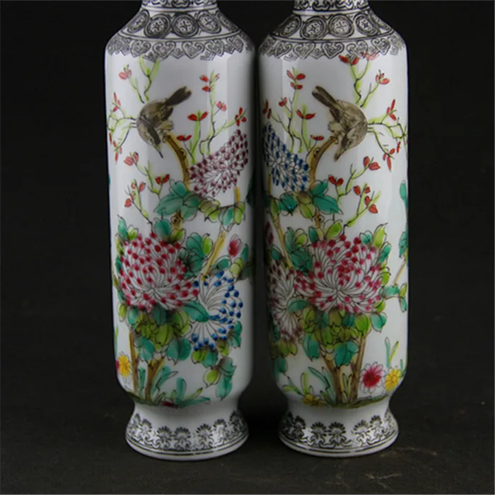 Jen Ren Tang Jingdezhen handpianted antique porcelain vases(paired price) ornaments | Дом и сад