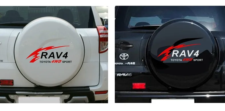 

1PCS 58*21cm SPORTS OFFROAD 4WD Car Tail Spare Wheel Decoration Sticker Car Styling for Toyota RAV4 SUV Car Stickers