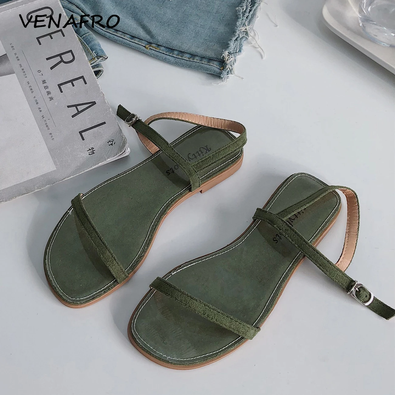 Летняя обувь женская босоножки в Корейском стиле Новинка 2019 года|Боссоножки и