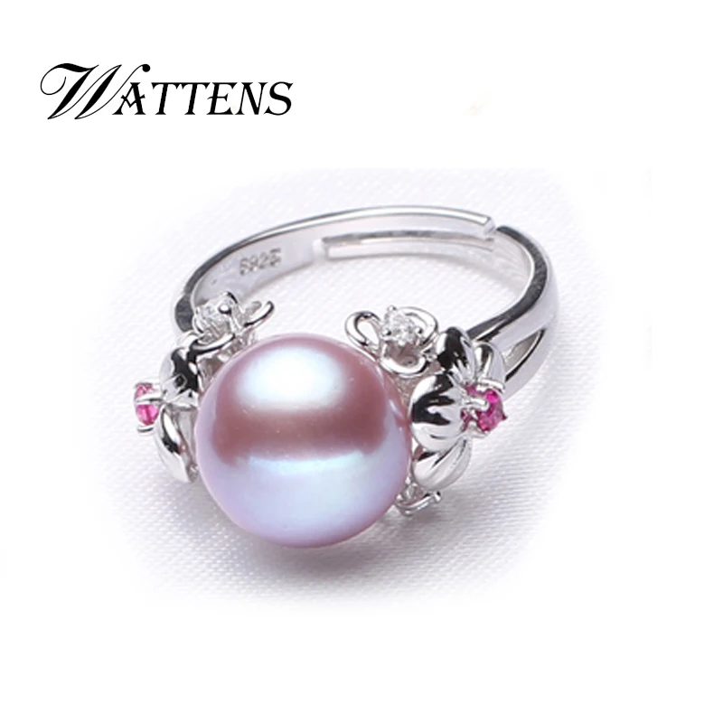 Женское жемчужное кольцо WATTENS натуральный белый/розовый/фиолетовый пресноводный