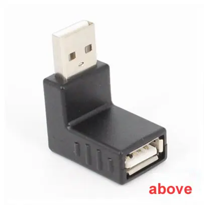 Разъем адаптера для ноутбука USB 2 0 A Male Female под углом 90 градусов