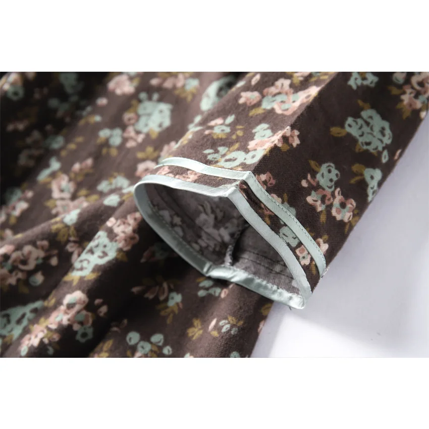 Original National Cheongsam Vintage New Green Printing High Quality Women's Chinese Wind Improved Dress | Тематическая одежда