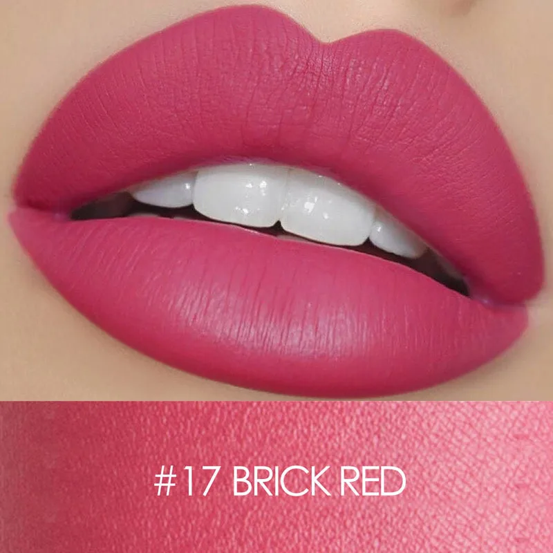 17 Помада focallure beauty Makeup стойкая помада для губ цвет сексуальный красно-коричневый помада матовый блеск для губ Косметика для губ Make - Цвет: 17