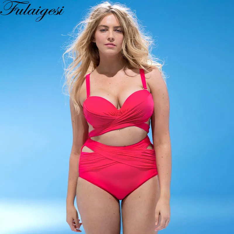 Сексуальный бикини размера плюс 2020 женский купальный костюм с высокой талией