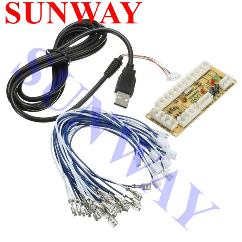 

Classic Arcade Game Zero Delay USB Encoder 8 Way Classic Arcade Joystick led chrome plated illuminated Push Button DIY