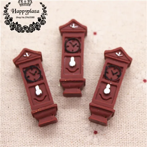 clock 10pcs Милый полимерный 3D античный домашний прибор ТВ/Радио/настольный телефон/железо/шайба миниатюрное искусство поставка украшение поделка-Шарм DIY - Цвет: clock 10pcs