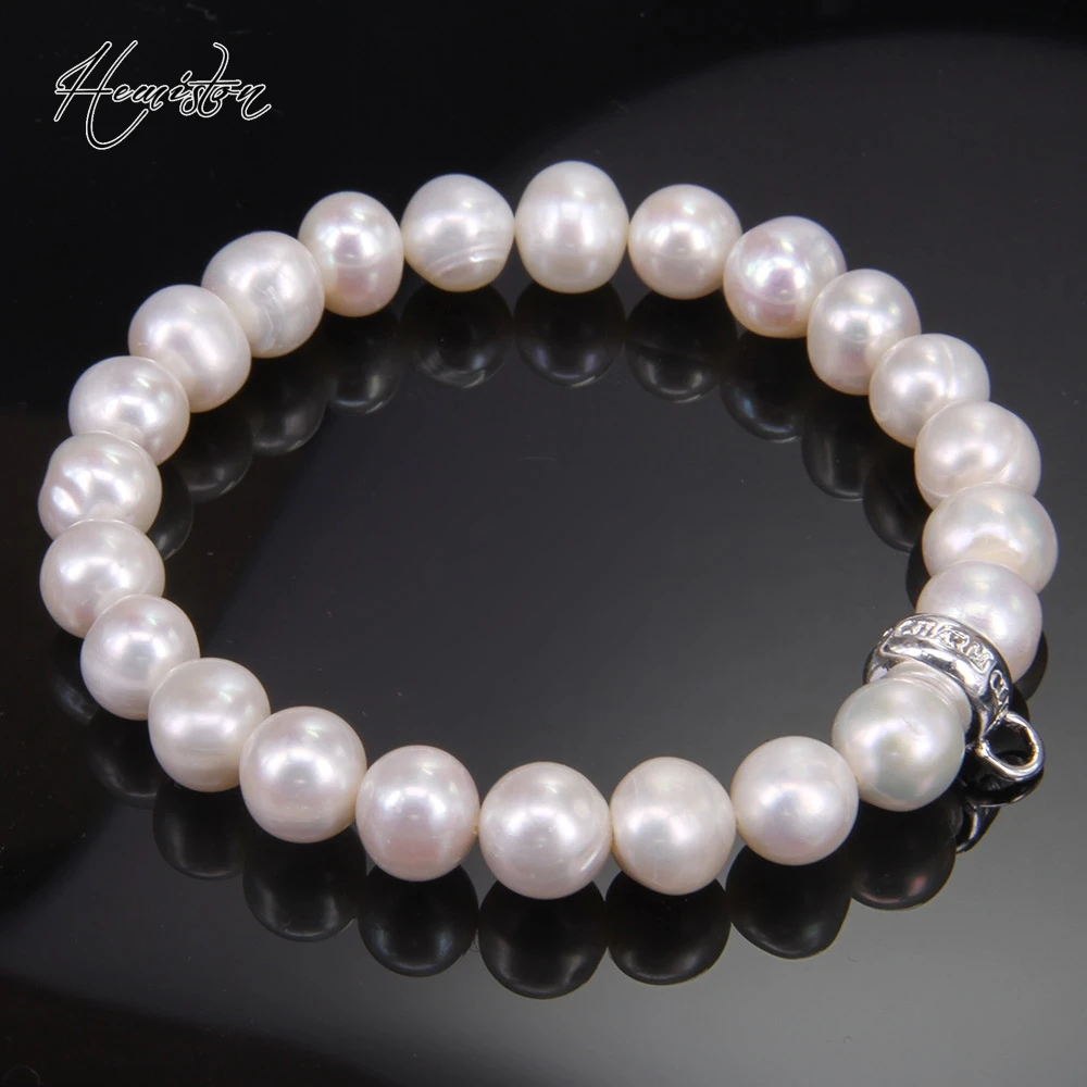 Браслет Шарм с пресноводным жемчугом Thomas White подвеской переноской бижутерия