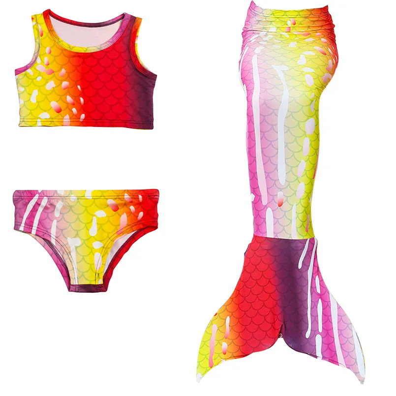 JP81 Swimsuit Купальник с хвостом Русалочки для девочек; Модный комплект бикини; детская одежда для плавания; маскарадные костюмы с хвостом русалки; пляжная одежда для плавания для девочек - Цвет: JP81 Swimsuit