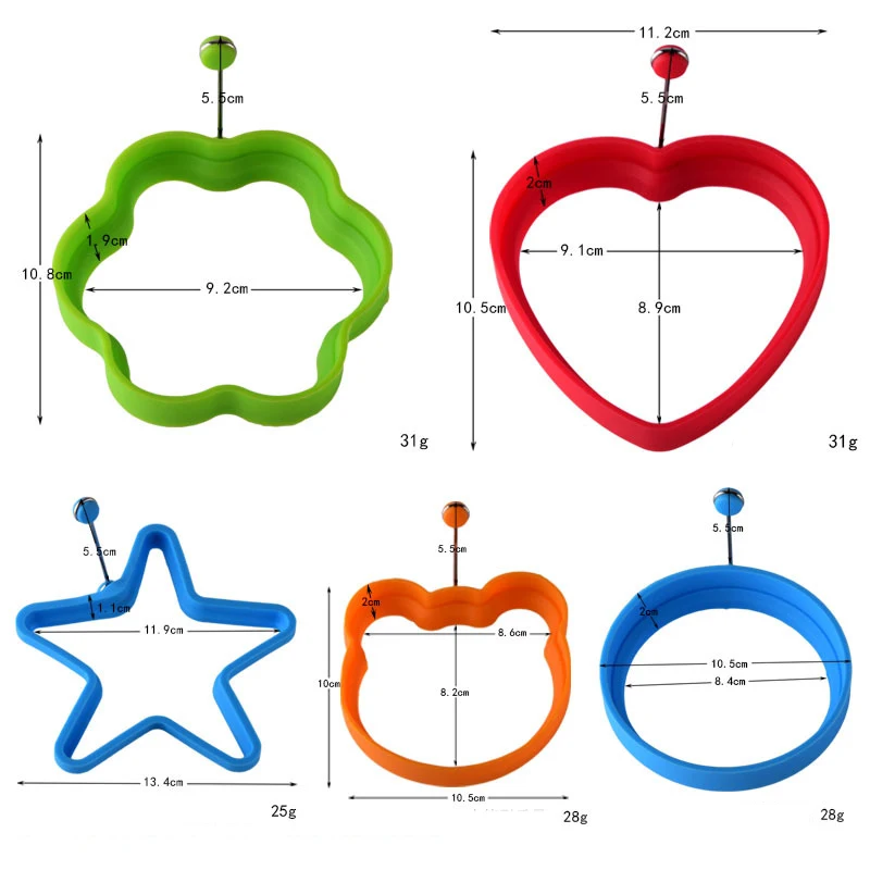 Цветная силиконовая форма для яичницы блинное кольцо омлет обжаривание яиц