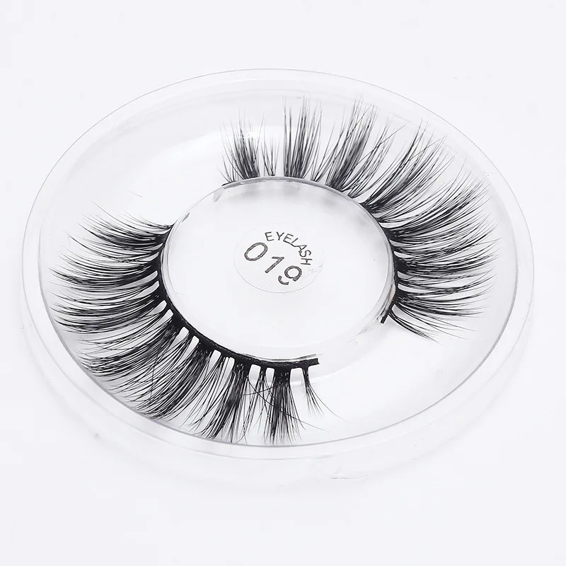 

50 pairs/lot Private Lable 019 3D Mink Lashes Luxury Hand Made Mink Eyelashes Medium Volume Cruelty Free Mink False Eyelashes