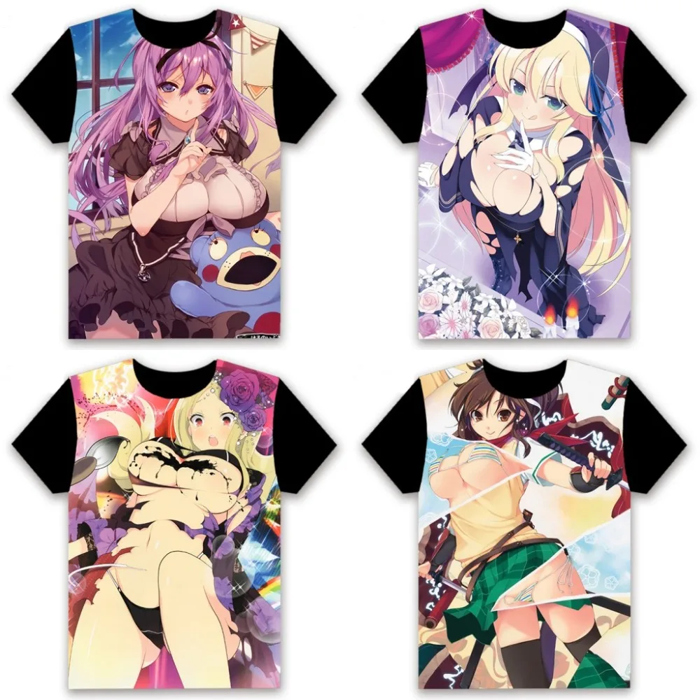 Модная футболка с аниме Senran Kagura Shinovi VS Kayano Ai косплей коротким рукавом унисекс