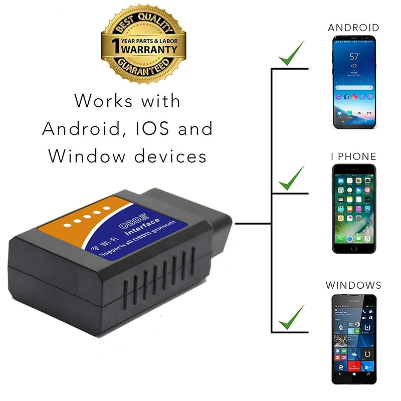 DWZ OBD2 сканер автомобиля WiFi беспроводной OBD II автомобильный считыватель кодов