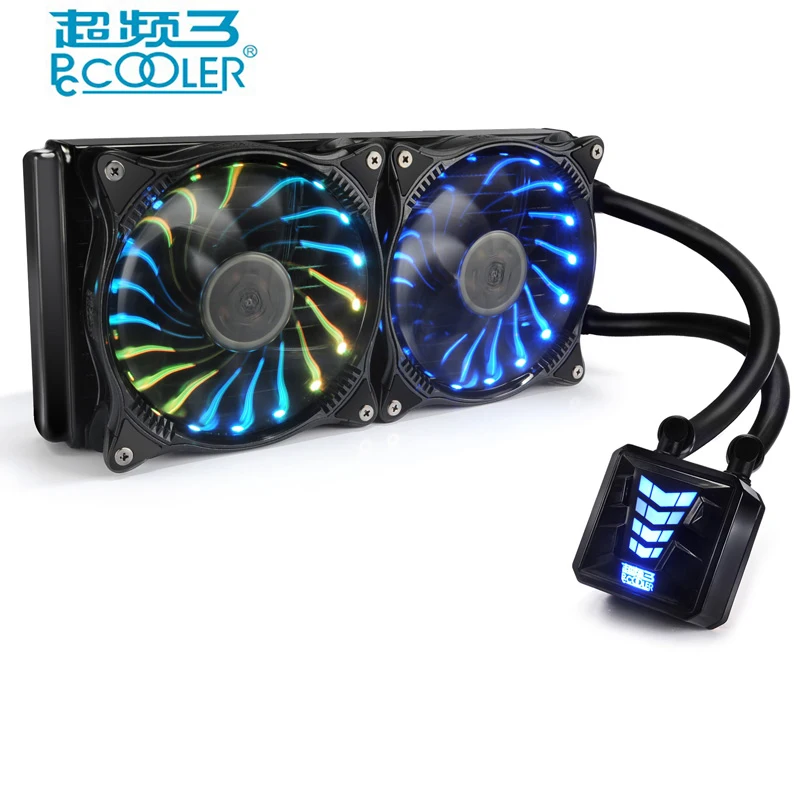 Pccooler водяное охлаждение cpu жидкостный кулер для AMD Intel 775 1150 1151 1155 1156 cpu Радиатор 120 мм RGB 4pin cpu вентилятор ПК тихий
