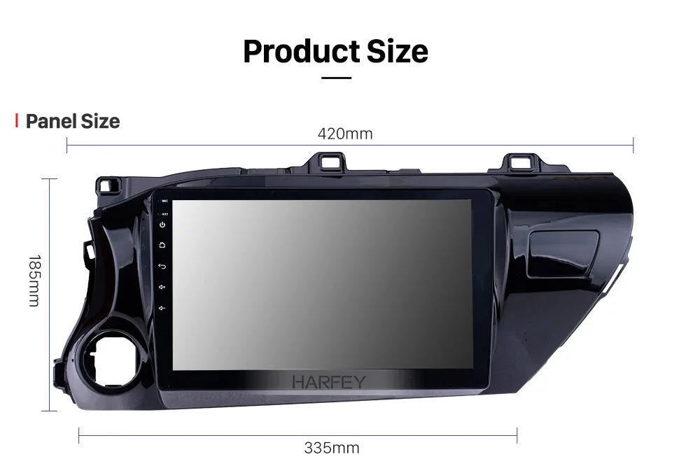 Harfey 10," Android 8,1 радио для TOYOTA HILUX левосторонний драйвер с Bluetooth gps Navi USB FM SWC DVR OBD