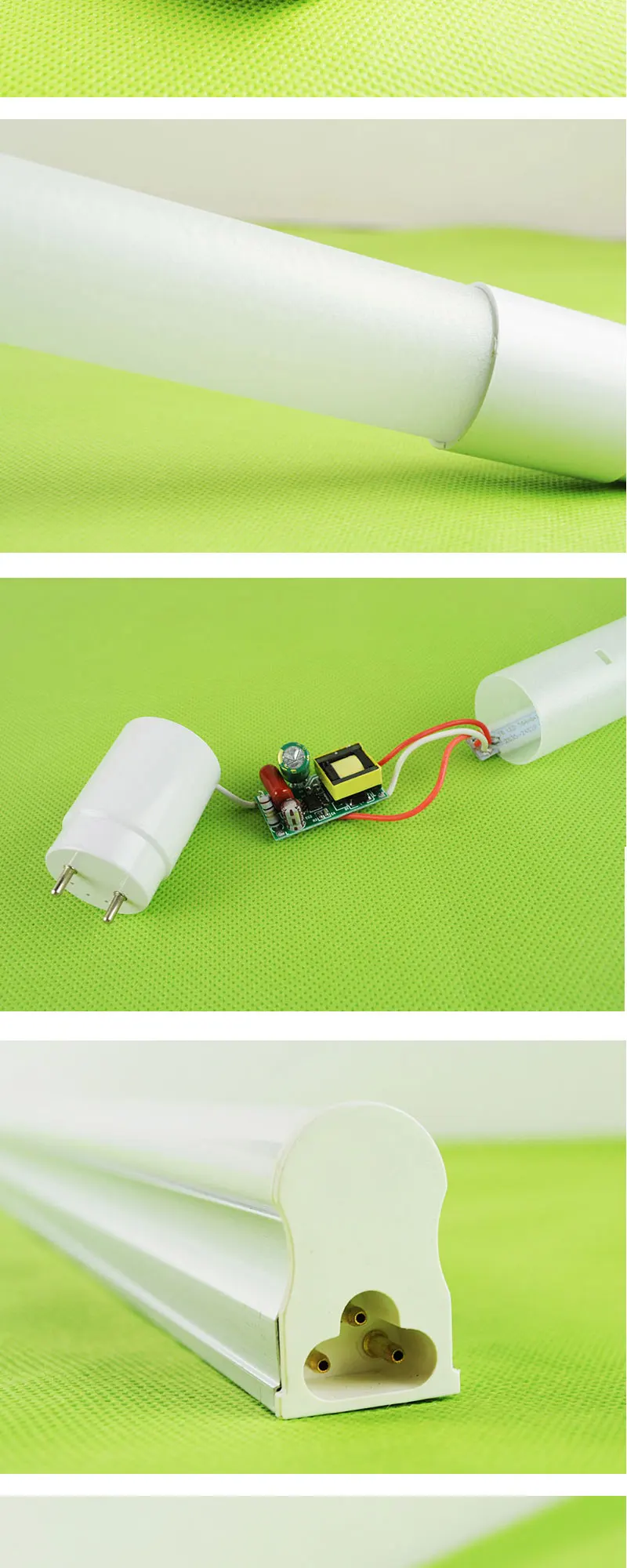4 шт. RGB светодиодный светильник T5 светодиодный T8 лампа 220 В 6 Вт 10 Вт AC220V 240 В Флуоресцентный светильник светодиодный настенный светильник красный зеленый синий розовый 30 см 60 см