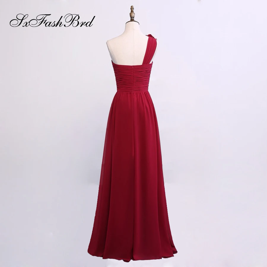 Vestidos De Festa Longo простой халат Soiree цветы на одно плечо длинное шифоновое Формальное