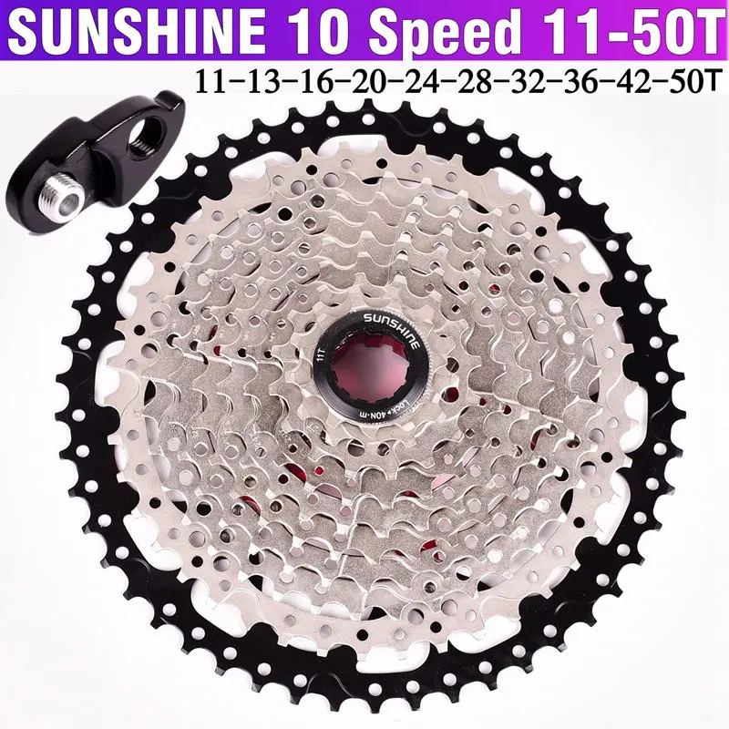 10S 50T BK expansion Солнечный велосипед Freewheel кассета 11-46T 42T 40T 10 скоростей 10s 50t широкое соотношение MTB горный велосипед Freewheel для частей m590 m6000 - Цвет: 10S 50T BK expansion
