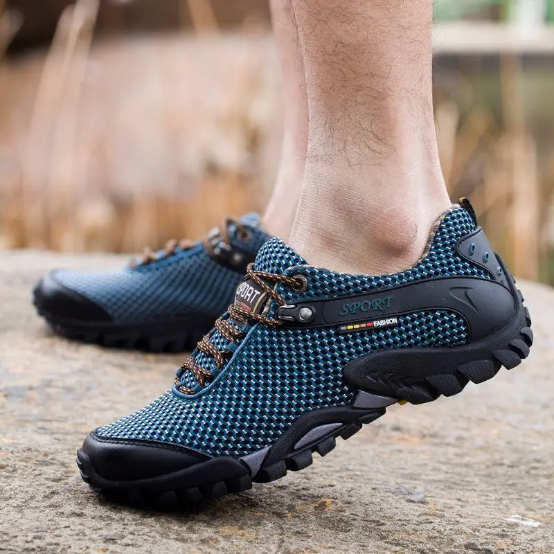 Man Hiking Shoes Waterproof Sneakers Travel Shoes Walking Shoes Men Breathable Non-slip Climbing Sports Water Shoes Trekking