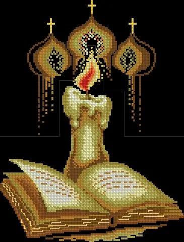 

Bobo Cross Stitch Sets For Embroidery Kits High Quality Fabric DMC Cotton Thread DIY Needlework 14CT Candle and bible