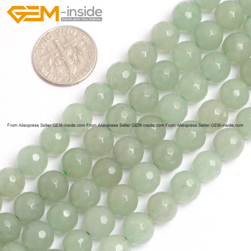 Драгоценный камень-внутри натуральный круглый гладкий авантюрин граненый бисер