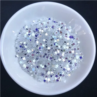 3mm Star 10 г/упак. высокий Блестящий Кристалл 1-4 мм Звезда Сердце точка Слива ПЭТ блестки пайетки для лак для ногтей/свадебные конфетти украшения - Цвет: 3mm Star
