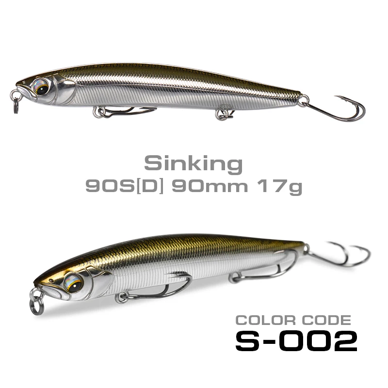 90SD Sinking S002 SFT рыболовные приманки 90 мм 7,5g 17g 70 мм 4,3g 10 ghard карандашные приманки плавающий/опускается на дно искусственные морской окунь приманка для рыбы - Цвет: 90SD Sinking S002