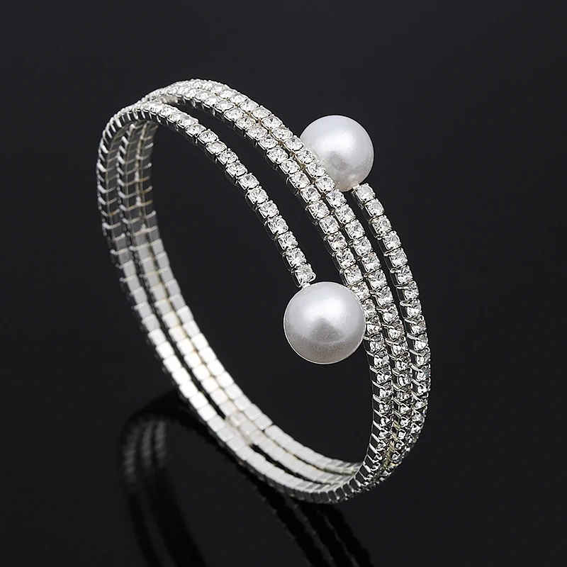 Женские браслеты-манжеты Crazy Feng с кристаллами золотого цвета кубическим