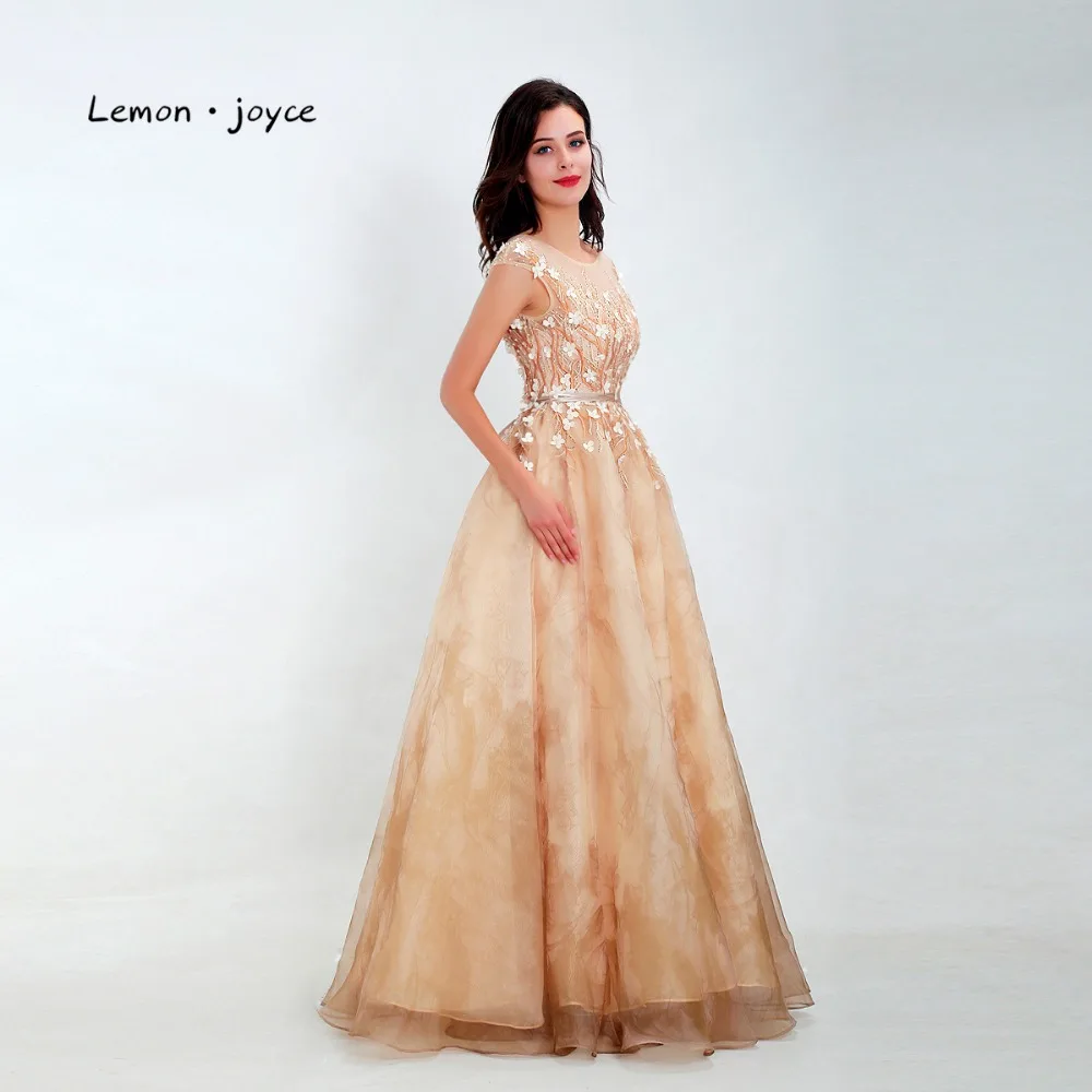 Lemon Joyce Новые поступления платья для выпускного бала 2020 пыльно желтые шифоновые с