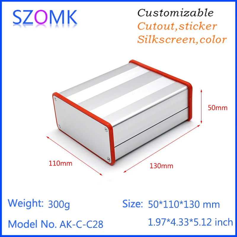 Фото 10 pcs 50*110*130mm silvery aluminum enclosure for electronics pcb housing case with silicone rings extruded box Обустройство дома 10 pcs 50*110*130mm silvery aluminum enclosure for electronics pcb housing case with silicone rings extruded box Обустройство дома