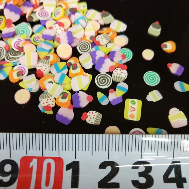 1000 шт./лот полимерная Горячая глина красочные торты конфеты милый десерт для