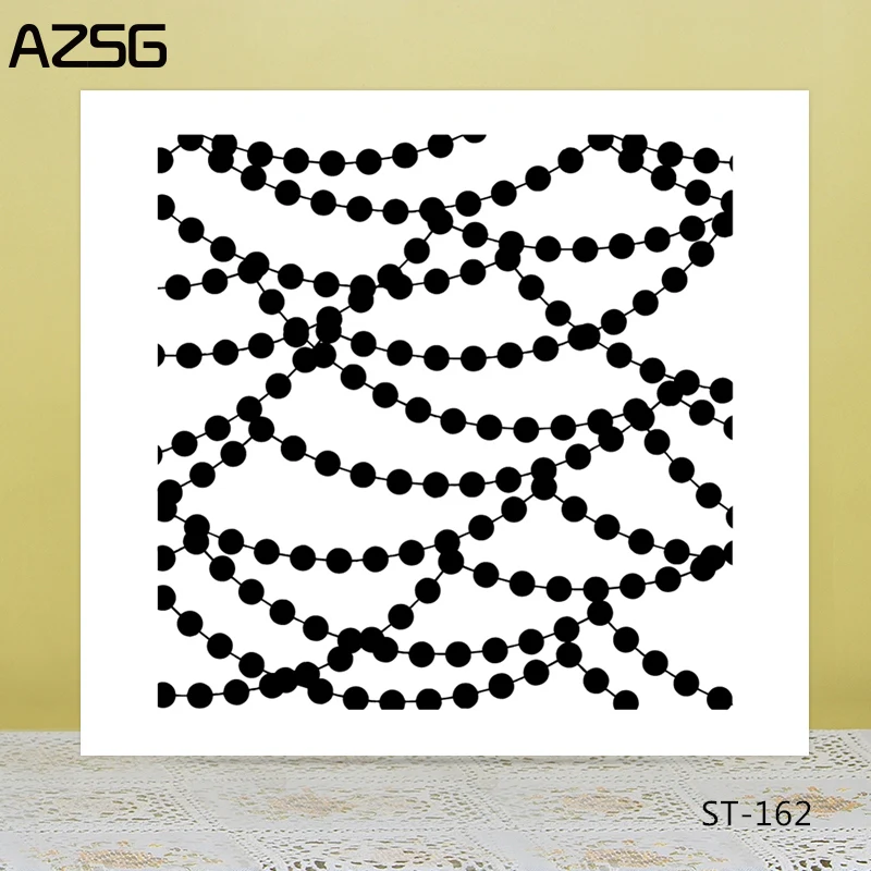 

AZSG Pearl Necklace Beads Clear Stamps/Seal For DIY Scrapbooking/Card Making/Album Decorative Silicone Stamp Crafts