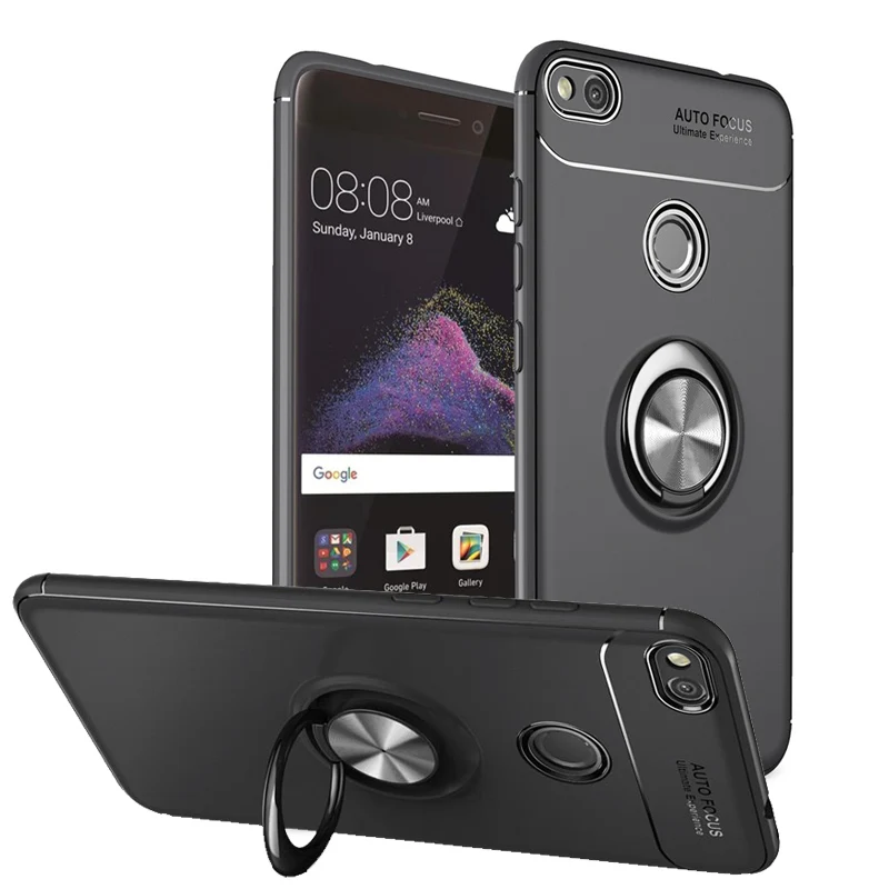 Мягкий амортизирующий чехол накладка из ТПУ для huawei P8 lite 360/GR3 2017 с регулируемым