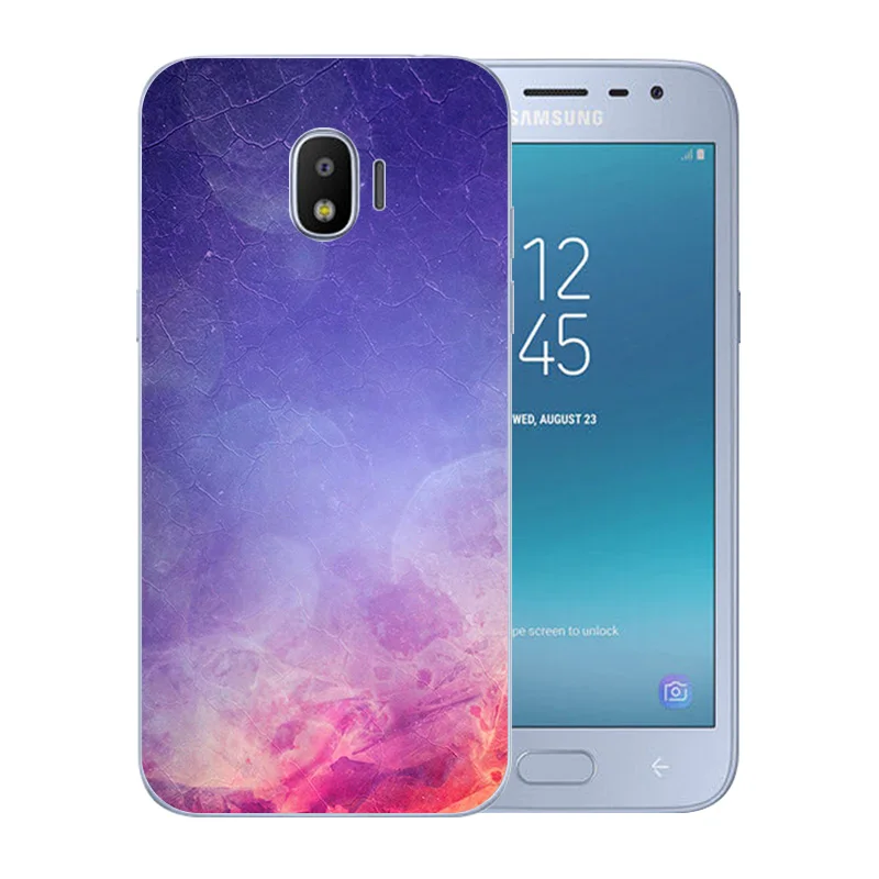 Clear TPU 5.0 inch for Samsung Galaxy J2 Pro 2018/ SM-J250F Silicone Color Stone Pattern Shell 2018 Back Cover |
