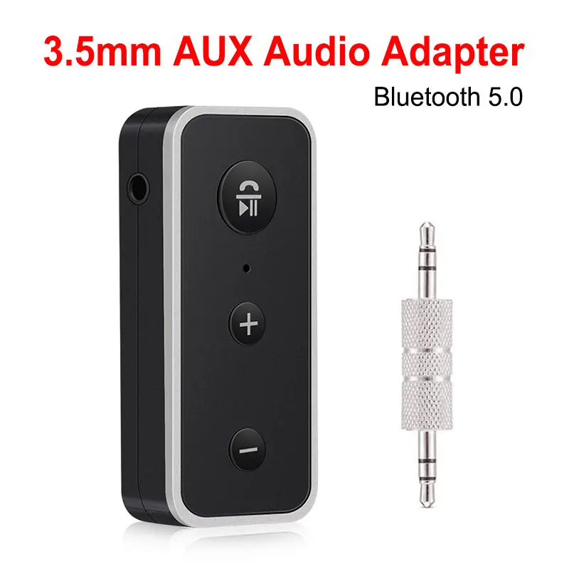 

3,5 мм AUX аудио беспроводной адаптер громкой связи стерео Музыка MP3 Bluetooth 5,0 приемник автомобильный комплект для наушников динамик с микрофоно...