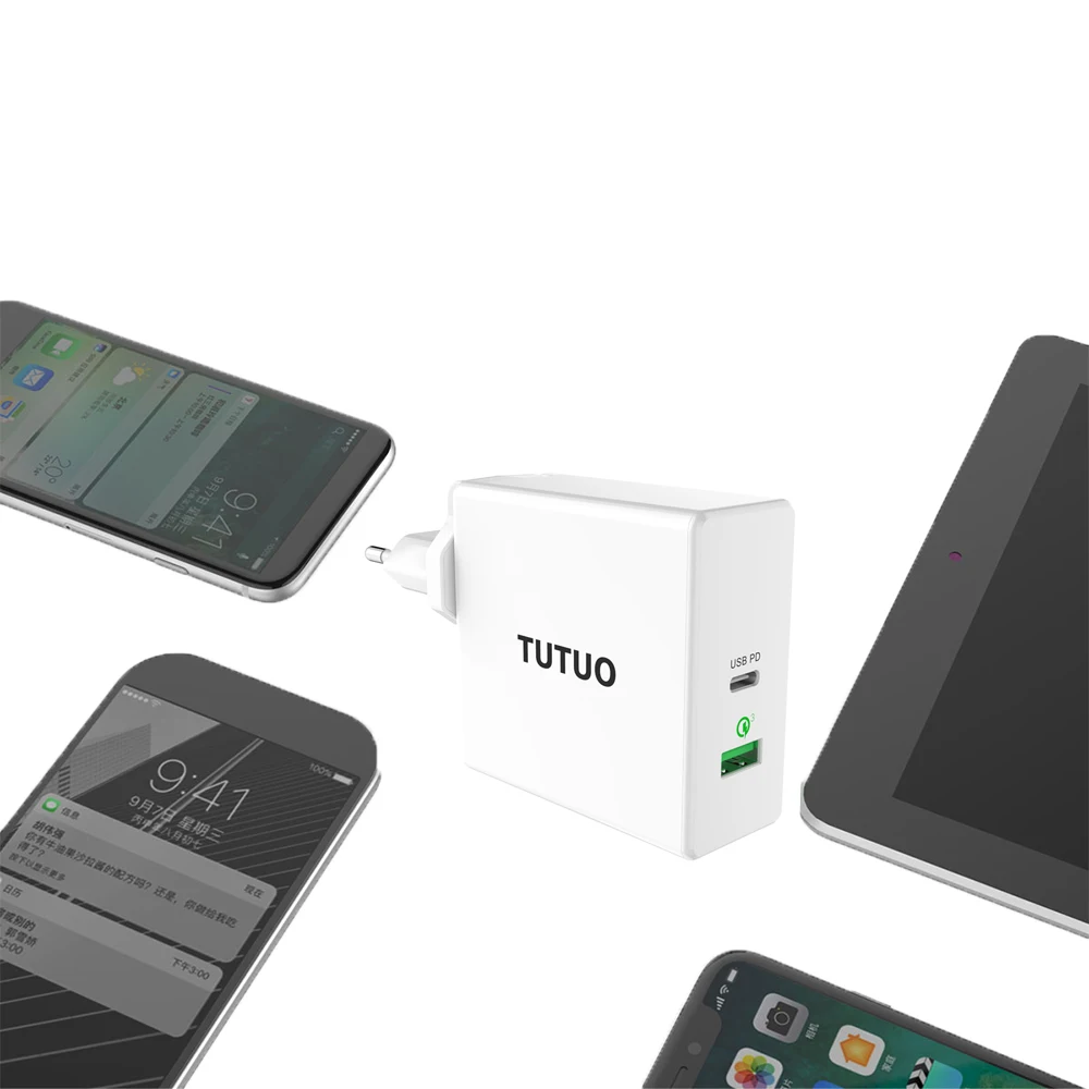 Type C PD адаптер 60 Вт Быстрое USB зарядное устройство EU US UK мобильный телефон Быстрая зарядка USB для MacBook iPhone XS Max samsung Xiaomi huawei