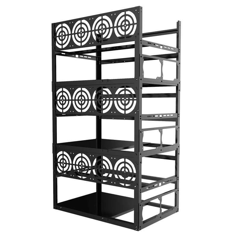 24 card Крипто монета открытая горная рама Rig Sever rack 8 GPU чехол 24 видео карта Eth и т. д. BTC ZEC XMR RX 480 570 GTX 1080 1070 P104 P106 - Цвет: 24 card