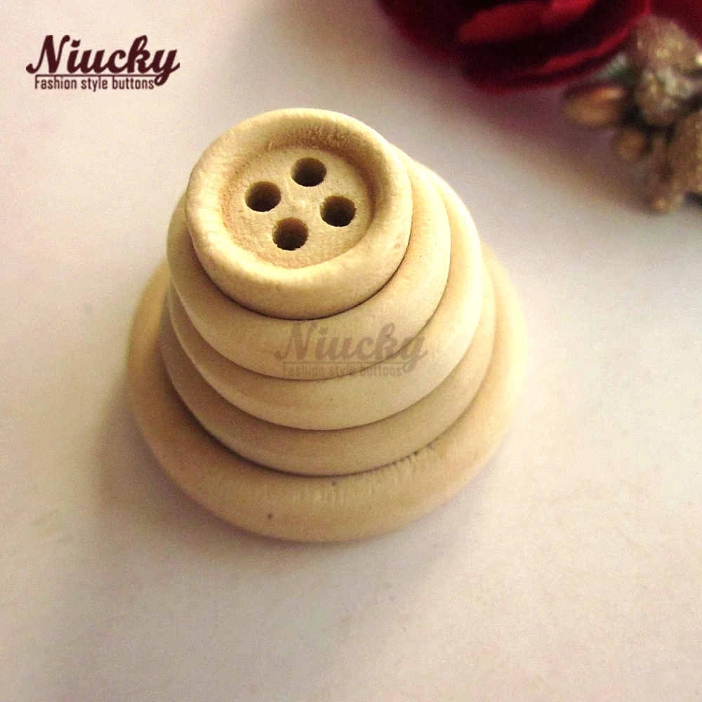 Niucky 15 мм/11 мм тонкий край деревянный пуговицы для пришивания ремесло скрапбук