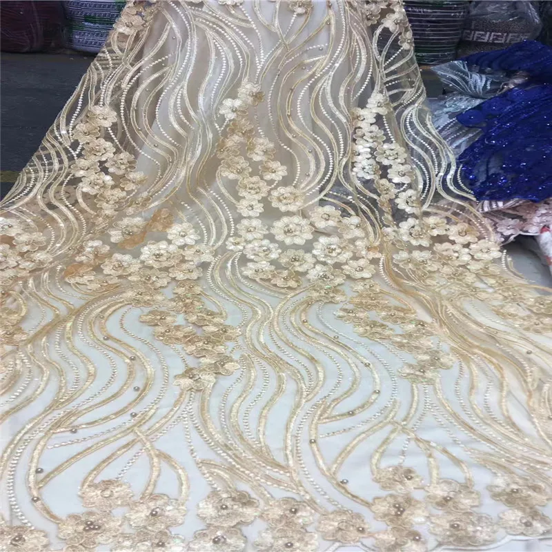 

Pink 2018 High Quality Nigerian Tulle Lace Fabrics Latest Beaded Mesh African Lace Fabric Bride French Net Lace Fabric XY2288B-6