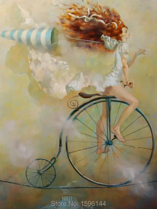 Картина маслом фигурки слепков ручной росписи акробатическая девушка ультра