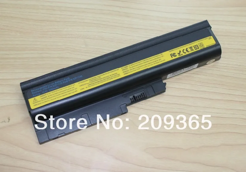 Аккумулятор для ноутбука IBM Lenovo ThinkPad R500 T500 W500 SL400 SL500 SL300 R60 R60e R61 R61e R61i T60 T60p T61 T61p|laptop